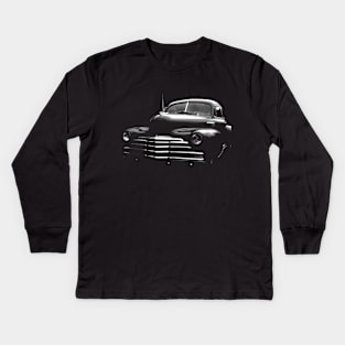 1947 chevrolet, black shirt Kids Long Sleeve T-Shirt